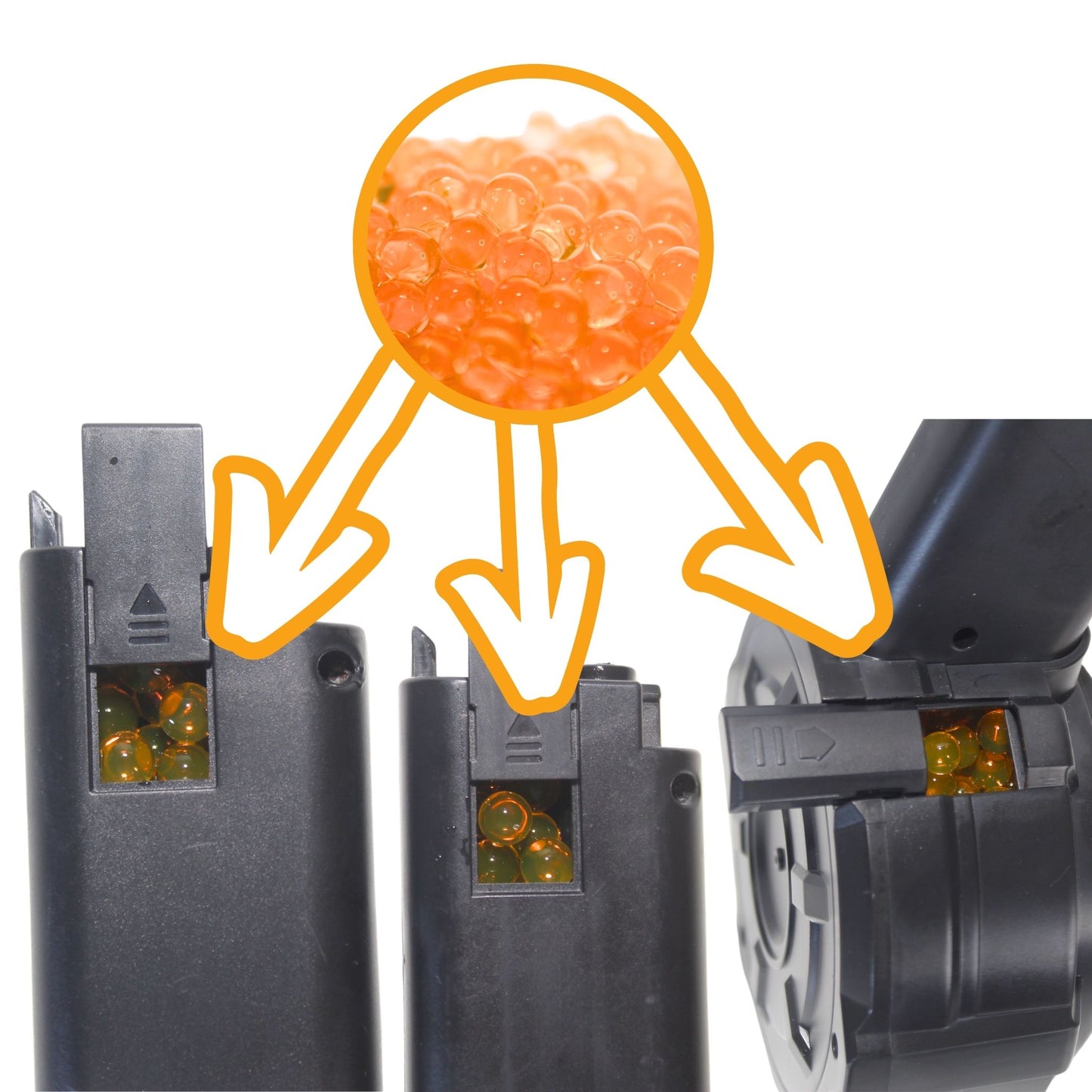 Glock ČERVENÝ pistole na vodní gelové kuličky