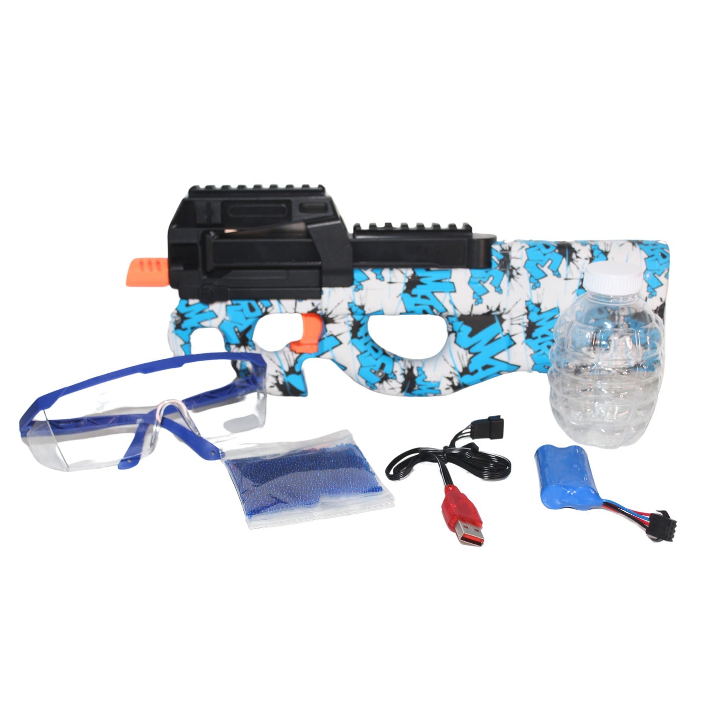 P90 Mini na vodné gélové guličky modrá