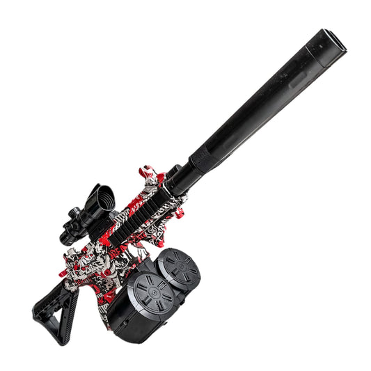Gel Gun DOUBLE HEAD na vodní gelové kuličky, červený