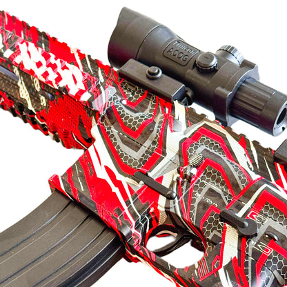 M416 ČERVENÁ pistole na vodní gelové kuličky
