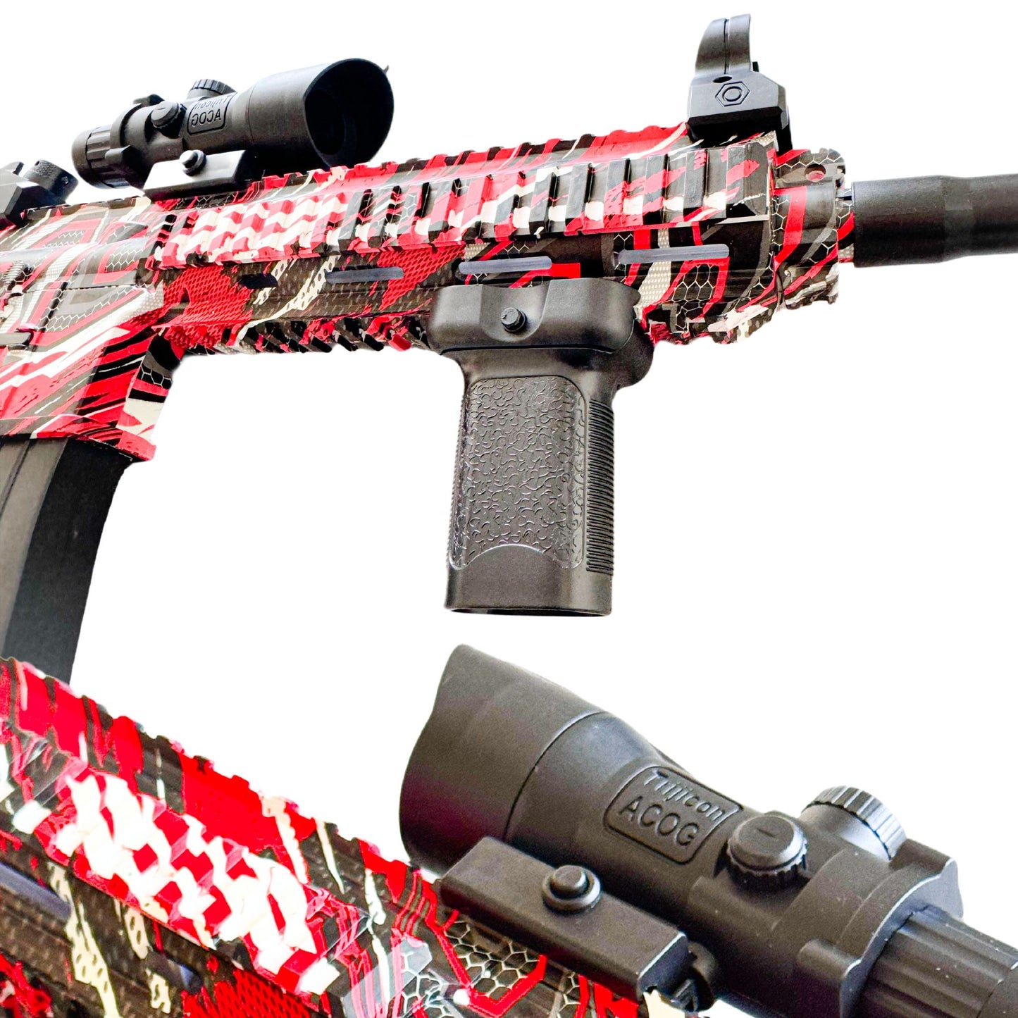 M416 ČERVENÁ pistole na vodní gelové kuličky
