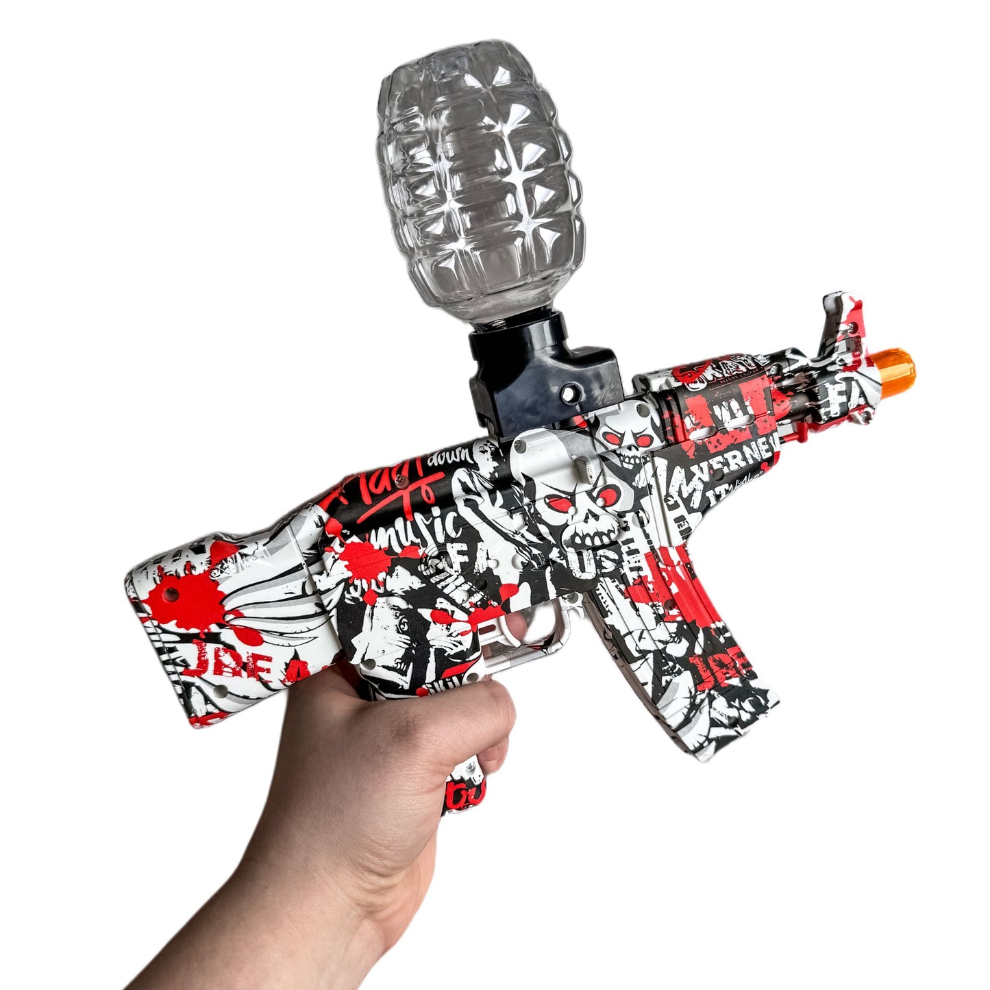 AKM47 ČERVENÁ pistole na vodní gelové kuličky