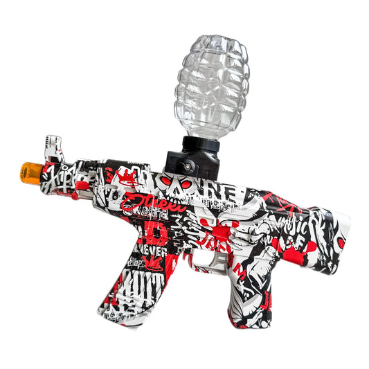AKM47 ČERVENÁ pistole na vodní gelové kuličky