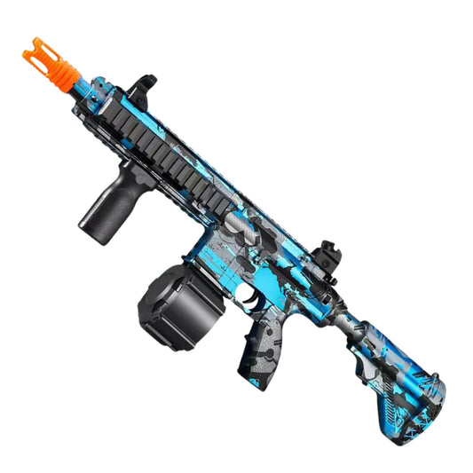Modrý mini blaster na gelové kuličky
