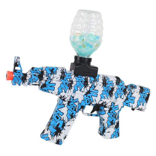 MODRÝ mini blaster s dlouhým tělem na vodní gelové kuličky