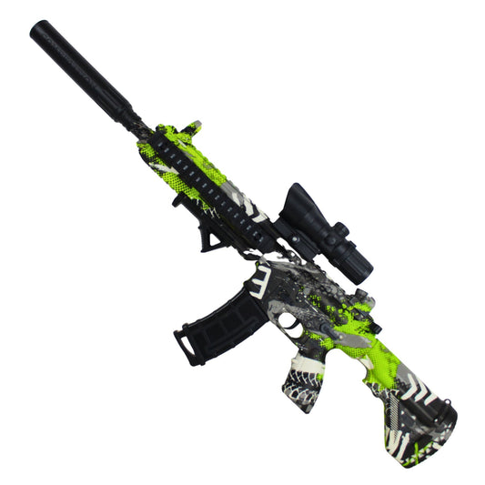 Zelený mini blaster na gelové kuličky